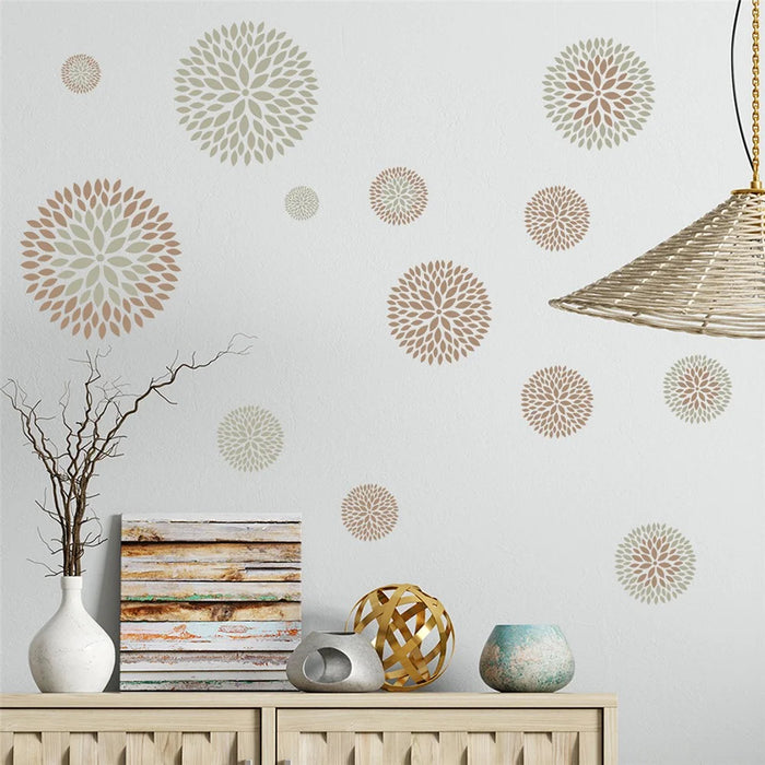 Large Hydrangea Flower Wall Decal for Living Room Office PVC Sticker Background Wall Decoration - 3