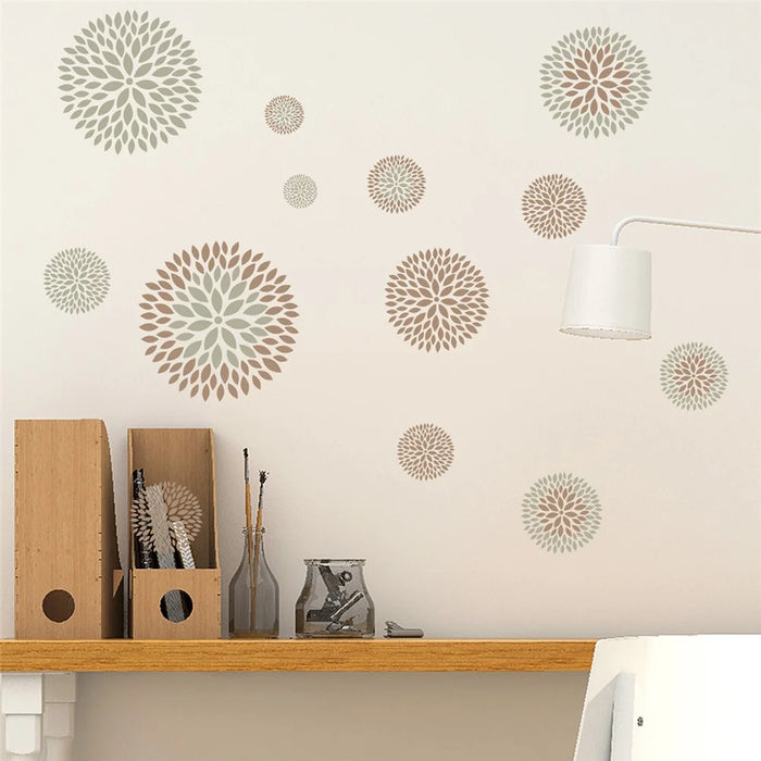 Large Hydrangea Flower Wall Decal for Living Room Office PVC Sticker Background Wall Decoration - 4