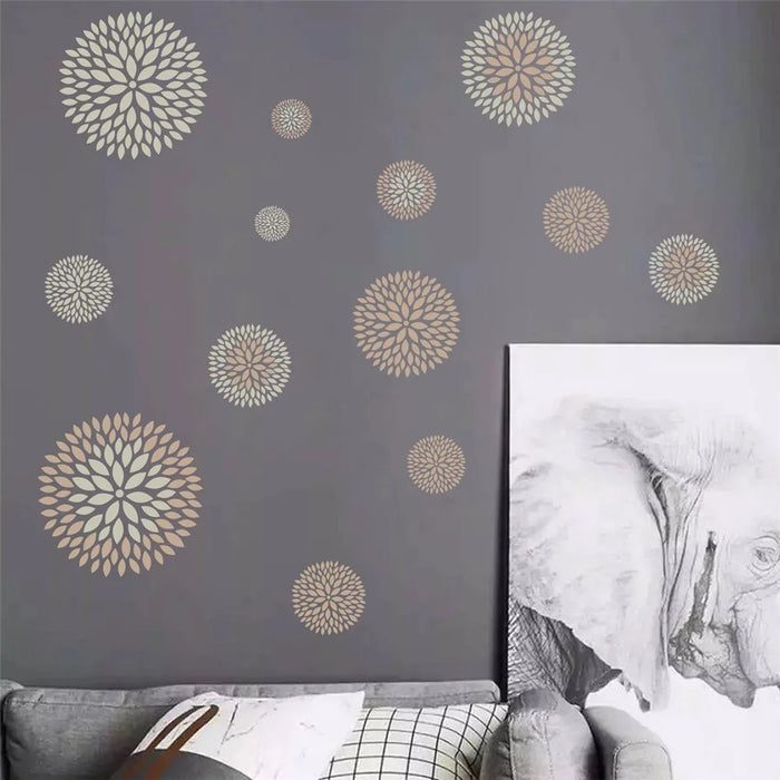 Large Hydrangea Flower Wall Decal for Living Room Office PVC Sticker Background Wall Decoration - 5
