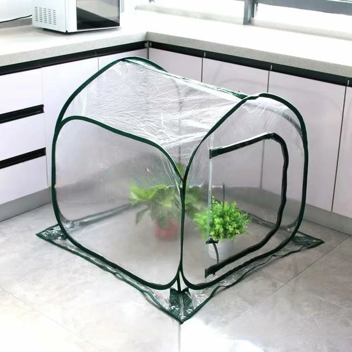 Foldable Greenhouse Mini Portable Plant Shelter Garden Grow House Outdoor Indoor Warm Cover for Balcony Patio - 2