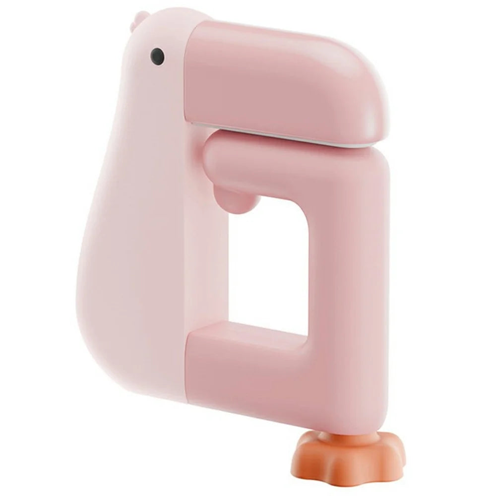 Adjustable Desk Storage Hook for Students Cute Duck Design Backpack Hanger Table Edge Clip Space Saving - Pink - 1