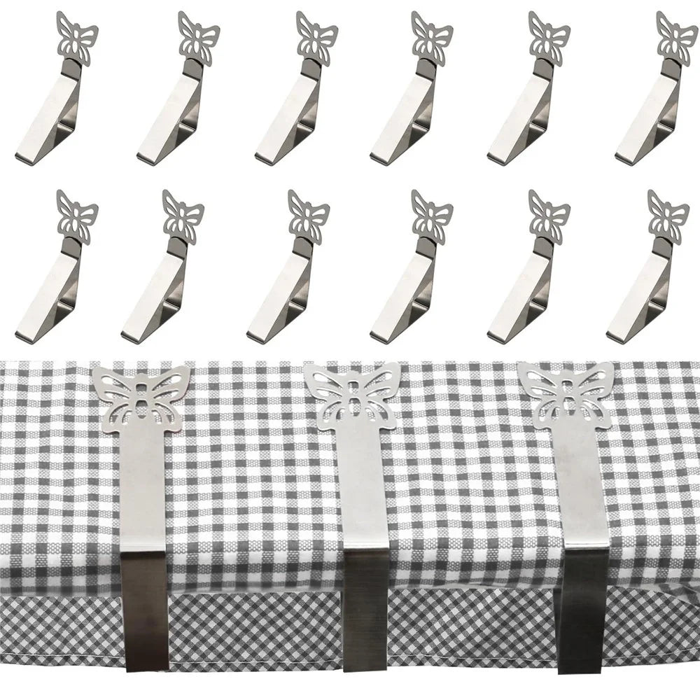 12Pcs Butterfly Tablecloth Clips Picnic Table Clamps for Party / Wedding / Home / Restaurant / Camping Accessories - 1