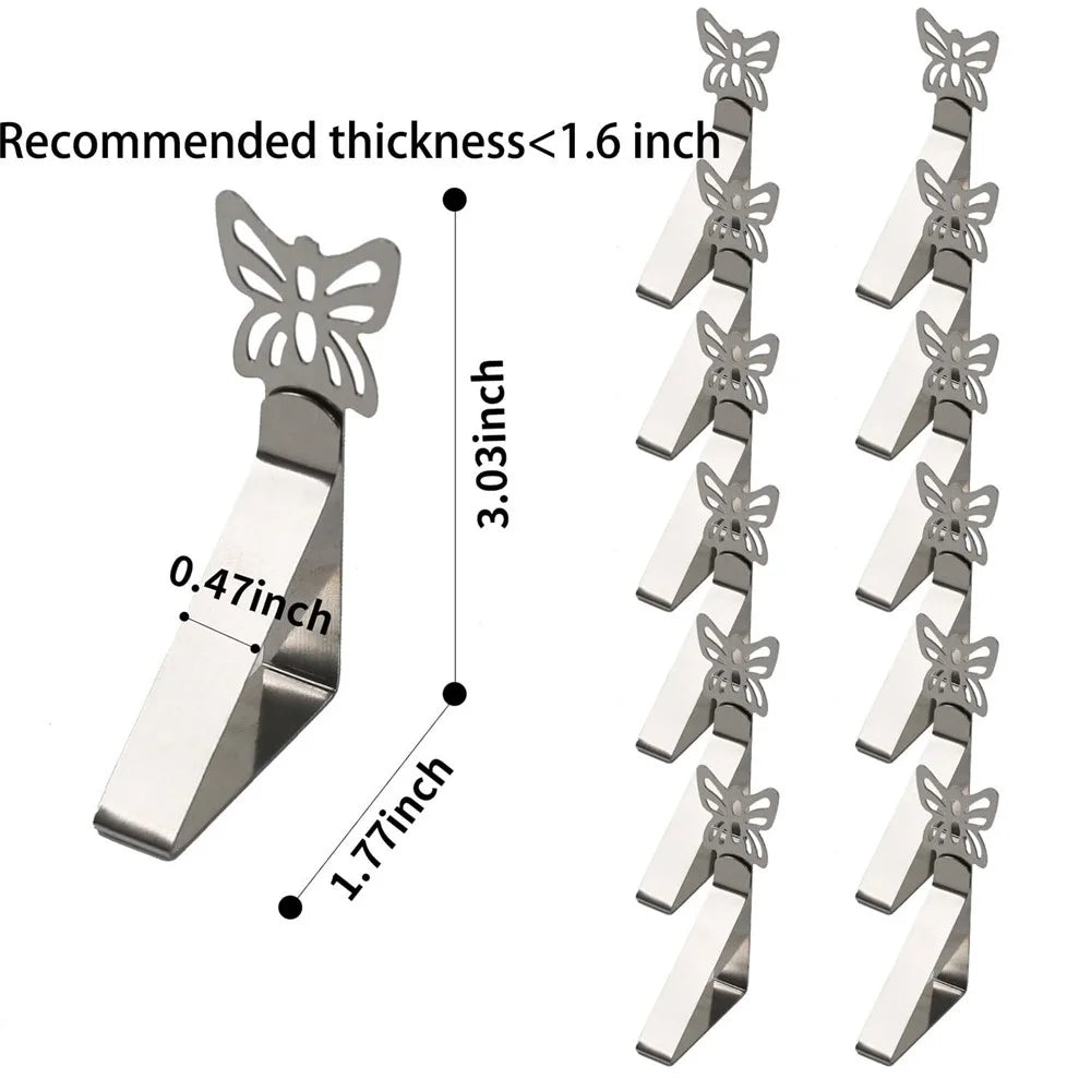 12Pcs Butterfly Tablecloth Clips Picnic Table Clamps for Party / Wedding / Home / Restaurant / Camping Accessories - 4