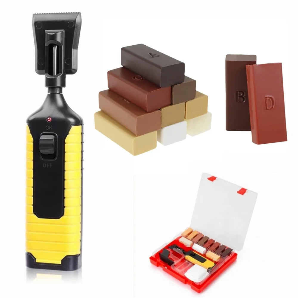 Wood Floor Repair Kit Furniture Restoration Set Hardwood Flooring Touch Up Tools for Scratch  /  Dent  /  Crack Fixing - 2