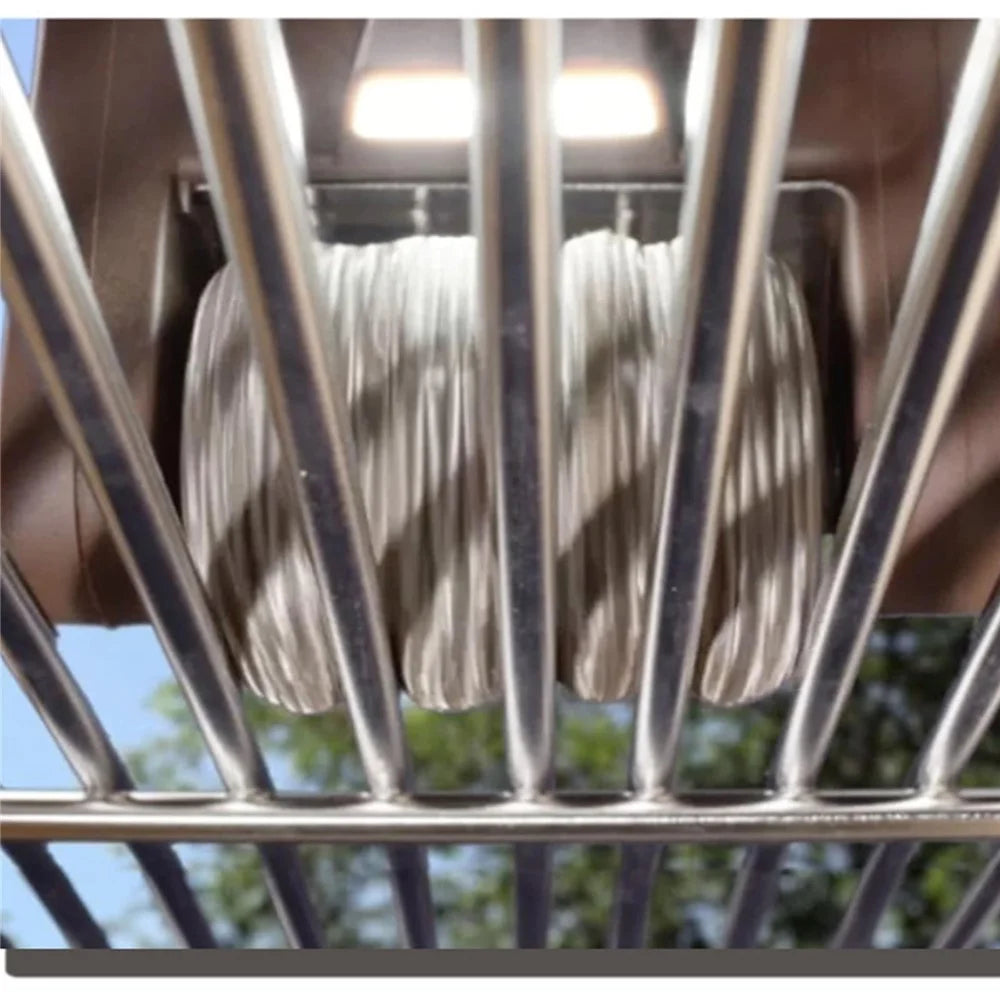 350 RPM Rotation Stainless Steel Roller Grill Brush for BBQ Brushless Rotating Cleaning Tool with LED Light - 5