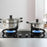 22cm Stainless Steel Thicken Soup Pot Double Handle Gas Stove Cookware with Glass Lid (BPA Free, No FDA) - 2