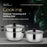 Stainless Steel Thickened 24cm Soup Pot Double Handle Gas Stove Cookware with Glass Lid (BPA Free, No FDA) - 2