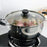 Stainless Steel Thickened 26cm Soup Pot Double Handle Gas Stove Cookware with Glass Lid (BPA Free, No FDA) - 5