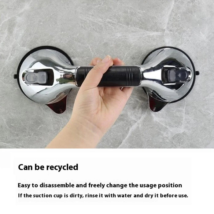Bathroom Children Elderly Safety Handle Suction Cup Grab Bar for Bathtub Wall Glass Door - 4
