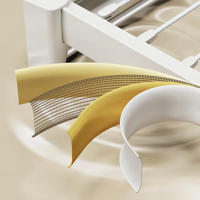 Foldable Clothes Drying Rack Space Saving ABS Carbon Steel Balcony Indoor Laundry Hanger, 70cm Length - 5