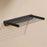 Foldable Clothes Drying Rack Drilling Mount ABS Carbon Steel Balcony Indoor Laundry Hanger, 85.5cm Length with Bar - Black - 1
