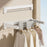 Foldable Clothes Drying Rack Drilling Mount ABS Carbon Steel Balcony Indoor Laundry Hanger, 85.5cm Length with Bar - Black - 6