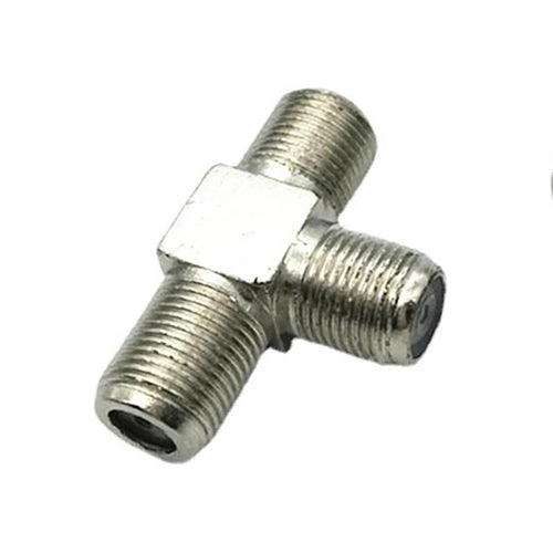 F Type Female 1-to-2 Splitter Imperial Connector for TV Satellite Coaxial Cable - 1