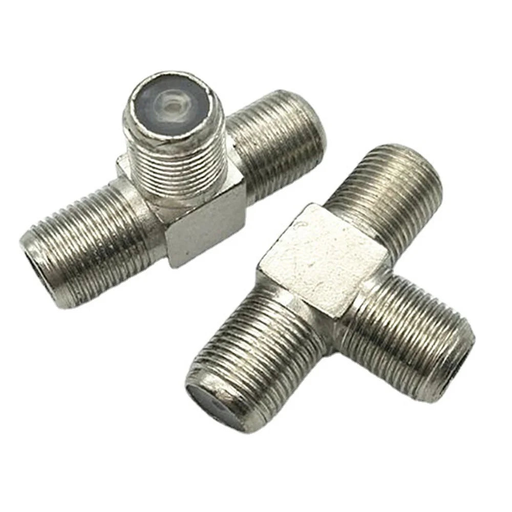 F Type Female 1-to-2 Splitter Imperial Connector for TV Satellite Coaxial Cable - 2