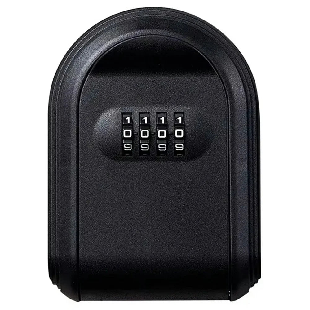 Key Storage Box with Password Lock for Home Office Construction Site Wall Mounted Plastic Security Key Keeper - Black - 1
