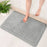 40 x 60cm Coral Fleece Doormat Embossed Memory Foam Bath Mat Non Slip Absorbent Bathroom Rug - Light Grey - 3