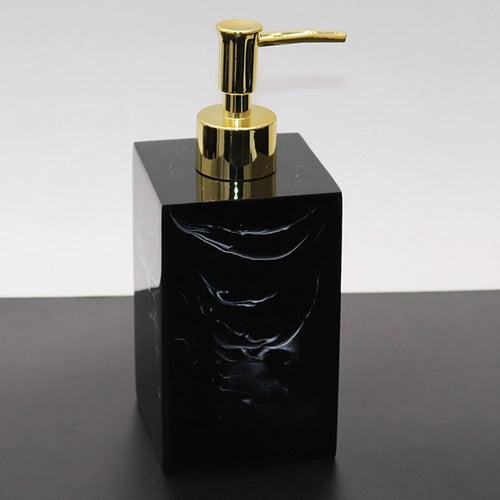 500ml Refillable Pump Dispenser Bottle Hand Soap Shampoo Body Wash Lotion Detergent Resin Bottle - Black - 1