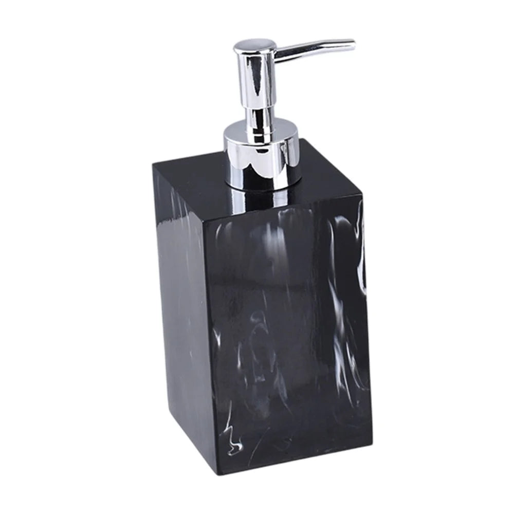 Nordic Style Resin Soap Dispenser 500ml Refillable Pump Bottle For Hand Wash Shampoo Body Wash - Black - 1