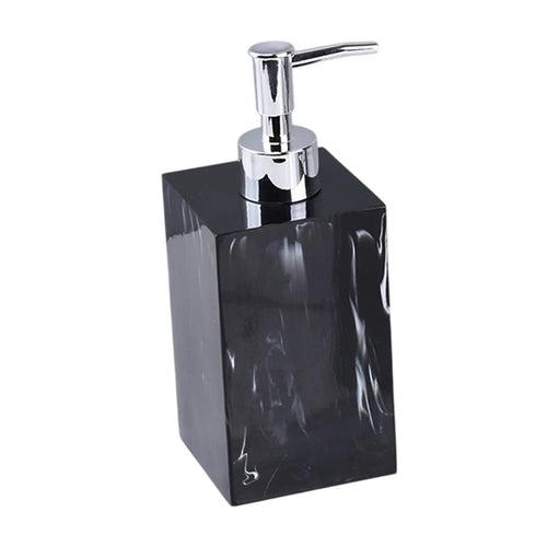 Nordic Style Resin Soap Dispenser 500ml Refillable Pump Bottle For Hand Wash Shampoo Body Wash - Black - 1