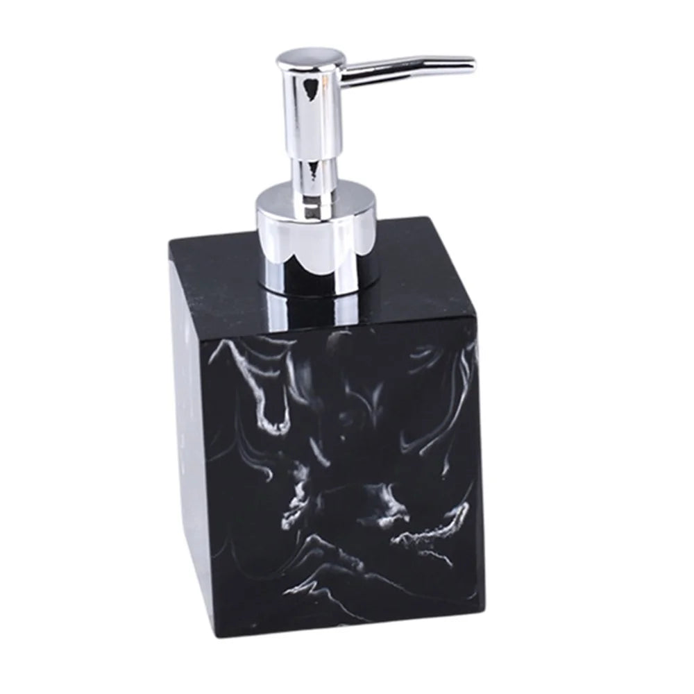 Nordic Style Resin Soap Dispenser 280ml Refillable Pump Bottle For Hand Wash Shampoo Body Wash - Black - 1