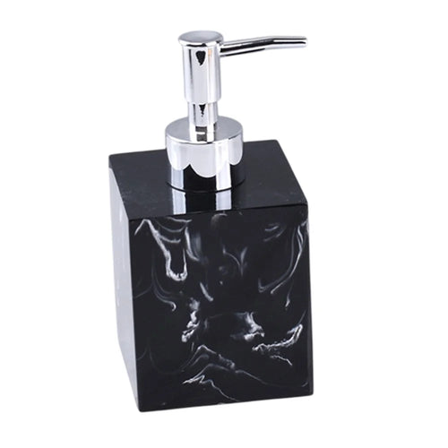 Nordic Style Resin Soap Dispenser 280ml Refillable Pump Bottle For Hand Wash Shampoo Body Wash - Black - 1
