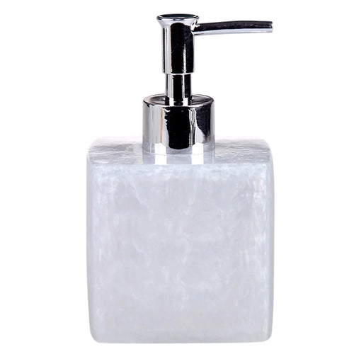 400ml Reusable Dispenser Bottle Hand Soap Shampoo Body Wash Lotion Detergent Refillable Resin Pump Container - Pearl White - 1