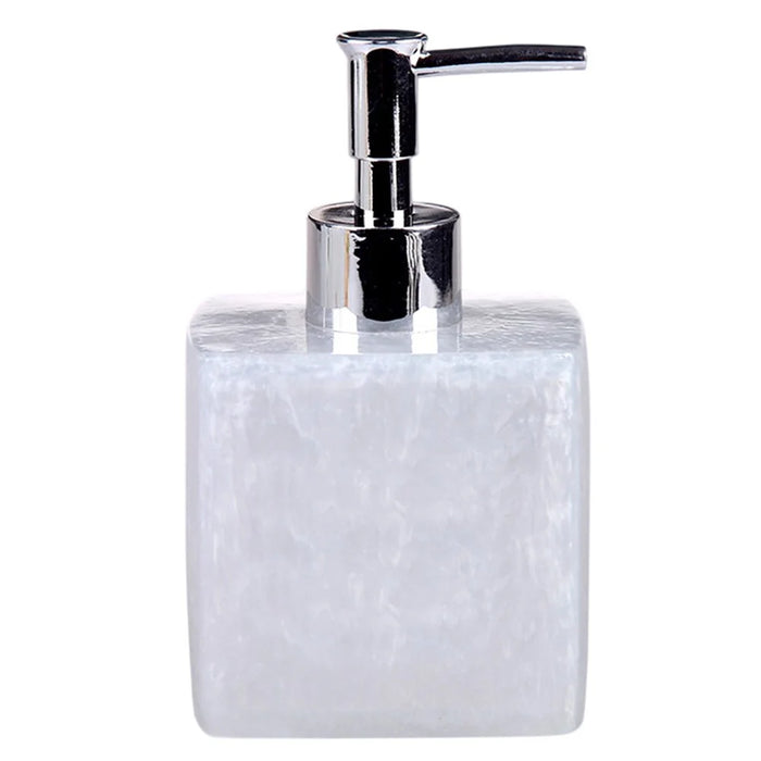 400ml Reusable Dispenser Bottle Hand Soap Shampoo Body Wash Lotion Detergent Refillable Resin Pump Container - Pearl White - 1
