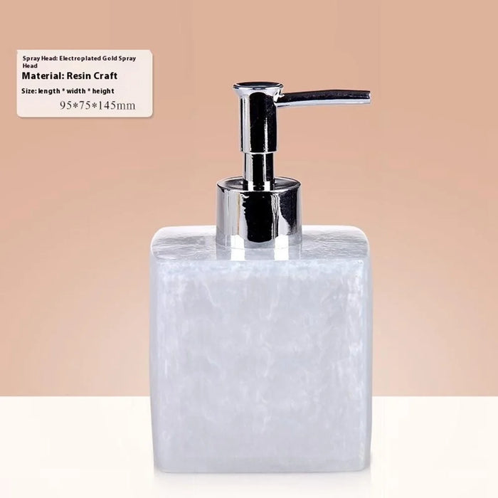 400ml Reusable Dispenser Bottle Hand Soap Shampoo Body Wash Lotion Detergent Refillable Resin Pump Container - Pearl White - 2