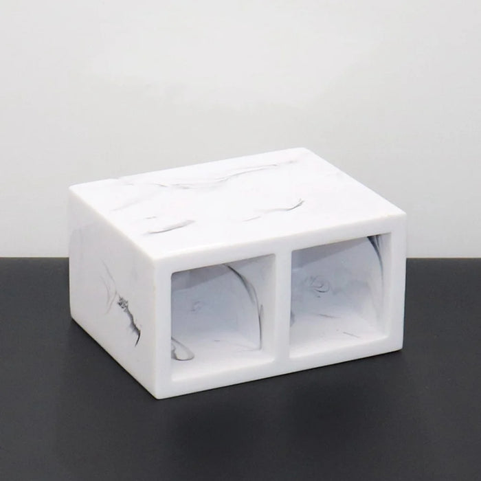 Nordic Style Toothbrush Holder Electric Toothbrush Stand Multifunctional Resin Comb Storage Rack - White Imitation - 3