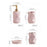 4Pcs / Set Ceramic Bathroom Accessories Nordic Style Lotion Dispenser Bottle Toothbrush Holder Soap Dish Mouthwash Cup - Pink - 7