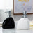 450ml Hotel Bathroom Ceramic Refillable Dispenser Bottle Hand Soap Shampoo Shower Gel Lotion Pump Bottle - White - 3