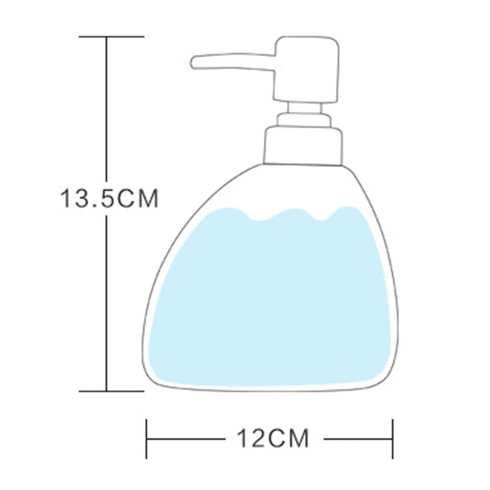 450ml Hotel Bathroom Ceramic Refillable Dispenser Bottle Hand Soap Shampoo Shower Gel Lotion Pump Bottle - White - 4