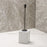 Nordic Ceramic Base No Dead Angle Toilet Brush Long Handle Bathroom Cleaner - Square / White - 1