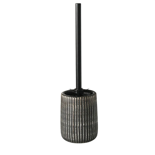 Long Handle Toilet Brush with Ceramic Draining Base Bathroom Cleaning Tool - Dark Color - 1