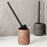 Long Handle Toilet Brush with Ceramic Draining Base Bathroom Cleaning Tool - Dark Color - 3