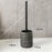Long Handle Toilet Brush with Ceramic Draining Base Bathroom Cleaning Tool - Dark Color - 5