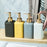 350ml Bathroom Refillable Ceramic Dispenser Bottle Hand Soap Shower Gel Shampoo Lotion Pump Bottle - Yellow - 2