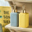 350ml Bathroom Refillable Ceramic Dispenser Bottle Hand Soap Shower Gel Shampoo Lotion Pump Bottle - Yellow - 3