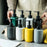Home Hotel Bathroom Ceramic Refillable Pump Bottle for Soap Shampoo Shower Gel - Square / Black - 2