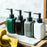Home Hotel Bathroom Ceramic Refillable Pump Bottle for Soap Shampoo Shower Gel - Square / Black - 4