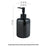 Home Hotel Bathroom Ceramic Refillable Pump Bottle for Soap Shampoo Shower Gel - Square / Black - 6
