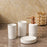 Hotel Home Bathroom Accessories Set Toothbrush Holder Mouthwash Cup Soap Dish Lotion Dispenser Bottle - White - 1