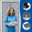 90 x 200cm Windproof Auto Closing Magnetic Door Curtain Center Opening Winter Thermal Insulated Doorway Screen - Grey - 7