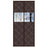 90 x 200cm Magnetic Door Curtain with View Window Self Adhesive Thermal Insulation Doorway Screen for Winter - Coffee - 1