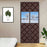 100 x 210cm Magnetic Door Curtain with View Window Self Adhesive Thermal Insulation Doorway Screen for Winter - Coffee - 4