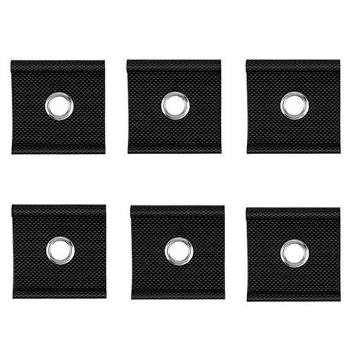 6Pcs Stainless Steel + Nylon RV Awning Rail Hooks Camping Canopy Installation Tool Eyelet Fasteners - Black - 1