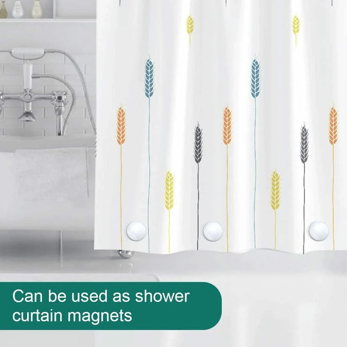 10Pcs Magnetic Curtain Weights Windproof Tablecloth Magnet Button Reusable Nailless Curtain Clips - White - 4