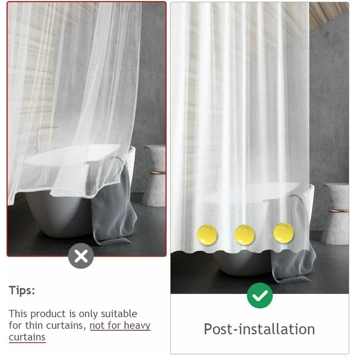 10Pcs Magnetic Curtain Weights Windproof Tablecloth Magnet Button Reusable Nailless Curtain Clips - White - 5