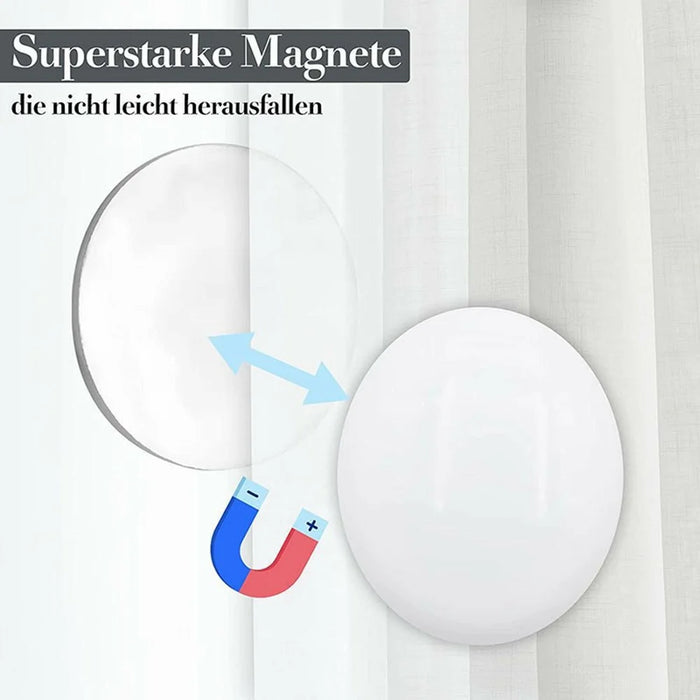 10Pcs Magnetic Curtain Weights Windproof Tablecloth Magnet Button Reusable Nailless Curtain Clips - White - 6
