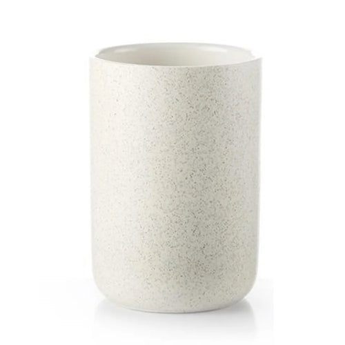 Ceramic Toothbrush Cup 300ML Large Capacity Mouthwash Cup for Home Hotel Bathroom - Beige - 1